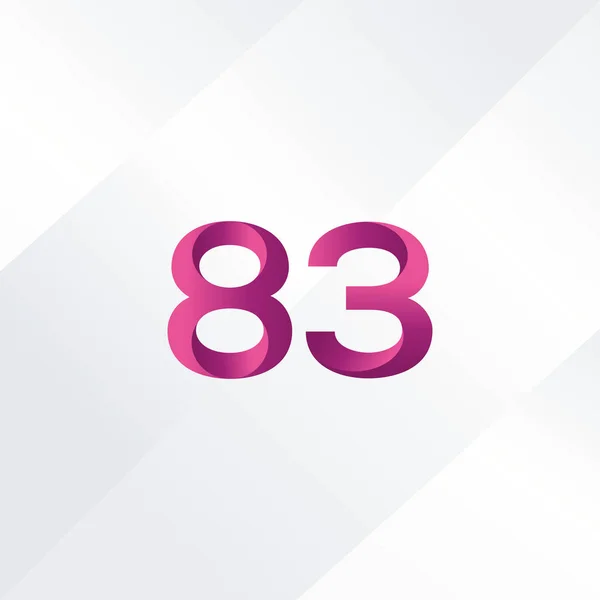 83 numer ikona Logo — Wektor stockowy