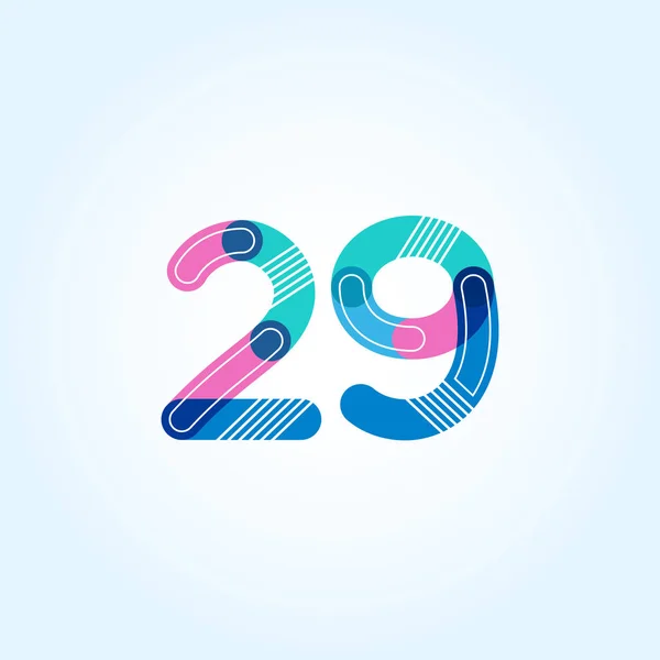 29 numéro Logo Icône — Image vectorielle