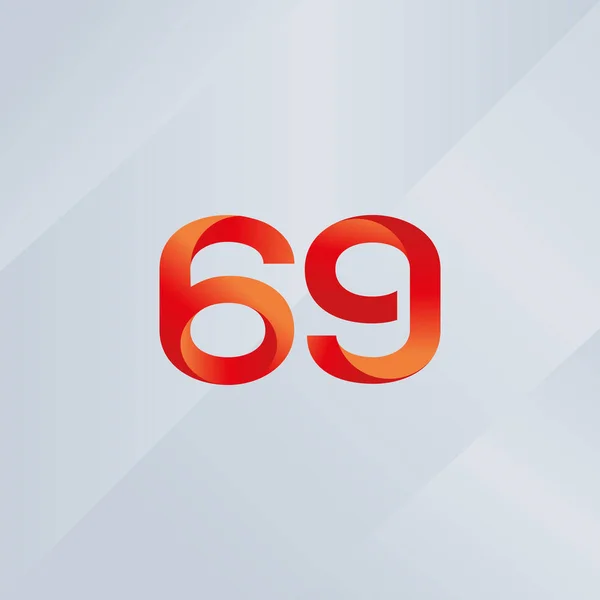 Número 69 Icono del logotipo — Vector de stock