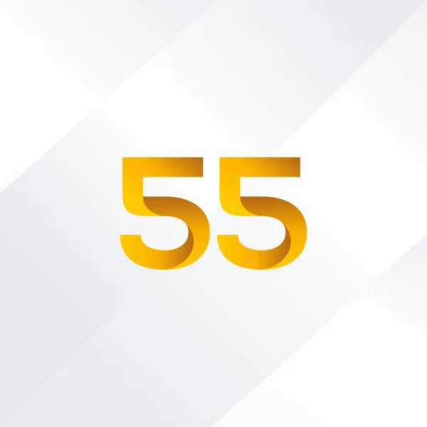 55 szám logó ikon — Stock Vector