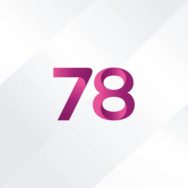 78 numer ikona Logo — Wektor stockowy