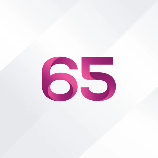 Icona con logo numero 65 — Vettoriale Stock