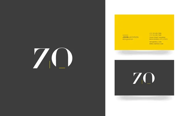 Z & O Letter Logo — ストックベクタ
