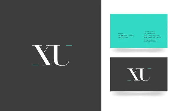 X & U Letter Logo — Stock Vector