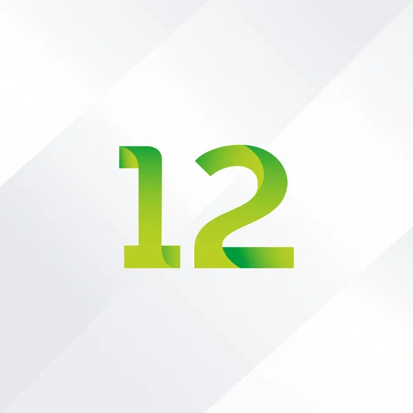 12 номер логотип значок — стоковий вектор