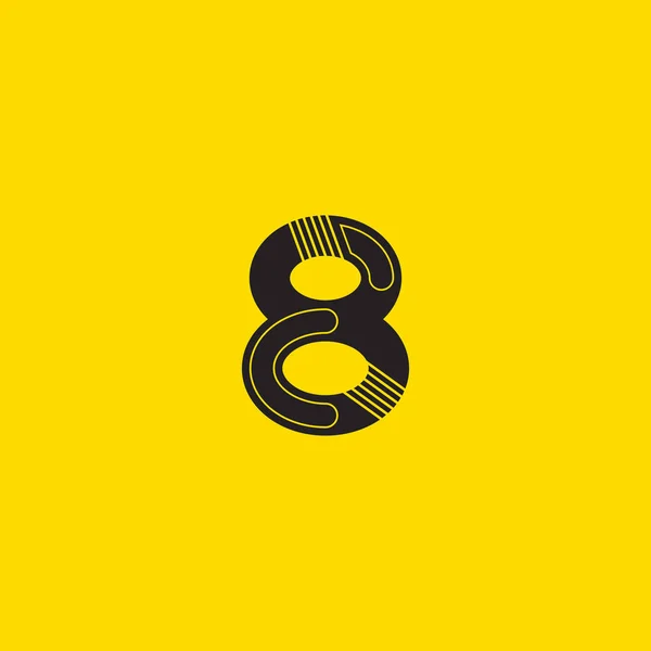 8 číslo ikony logo — Stockový vektor