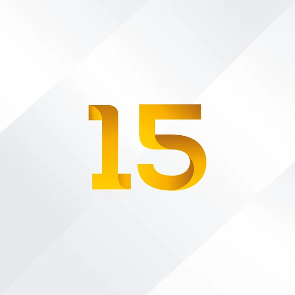 Ícone do logotipo de 15 números — Vetor de Stock