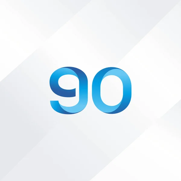 90 número icono del logotipo — Archivo Imágenes Vectoriales