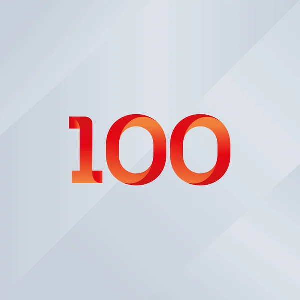 100 número icono del logotipo — Archivo Imágenes Vectoriales
