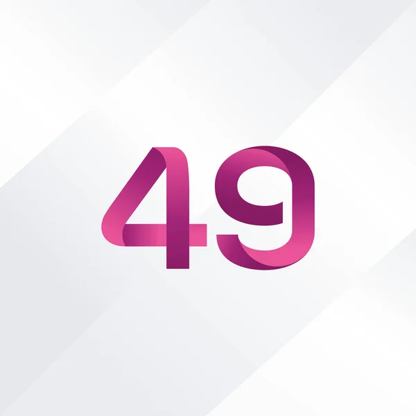 49 número Ícone do logotipo —  Vetores de Stock