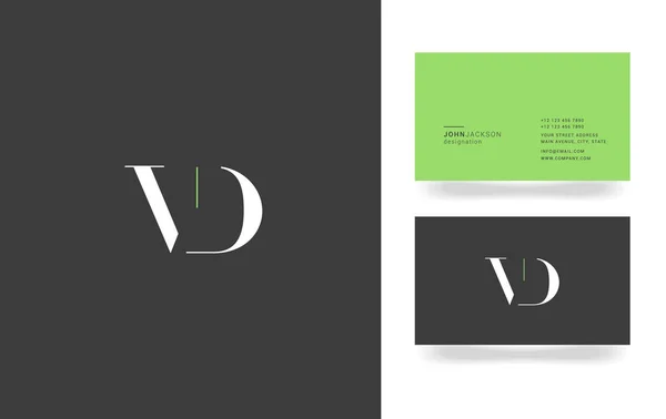 Logotipo de la carta V & D — Vector de stock