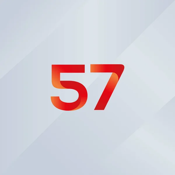 57 numero Logo Icona — Vettoriale Stock