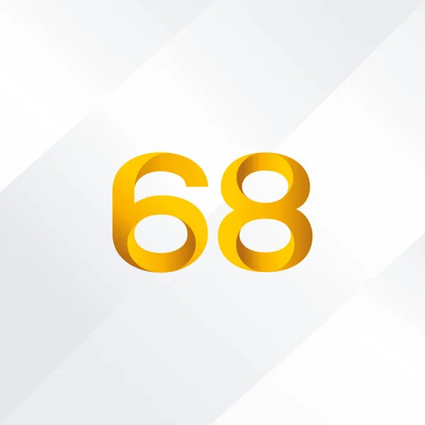 Numer 68 ikona Logo — Wektor stockowy