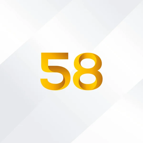 Número 58 Ícone do logotipo —  Vetores de Stock