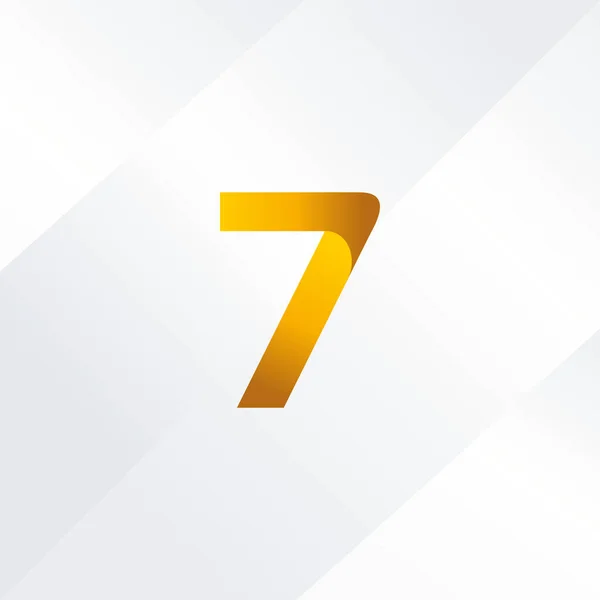 7 numero logo icona — Vettoriale Stock