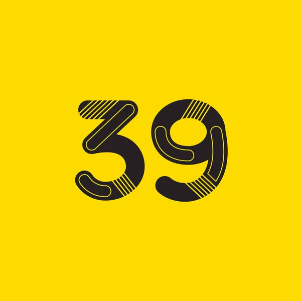 39 numéro Logo Icône — Image vectorielle