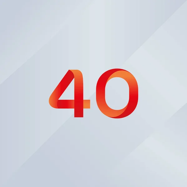 40 szám logó ikon — Stock Vector