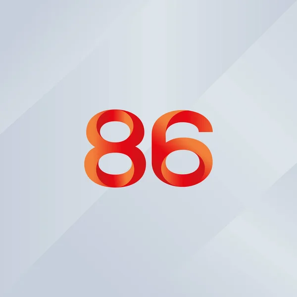 Icona con logo numero 86 — Vettoriale Stock