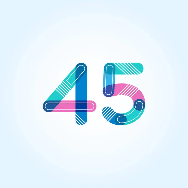 45 number Logo Icon — Stock Vector