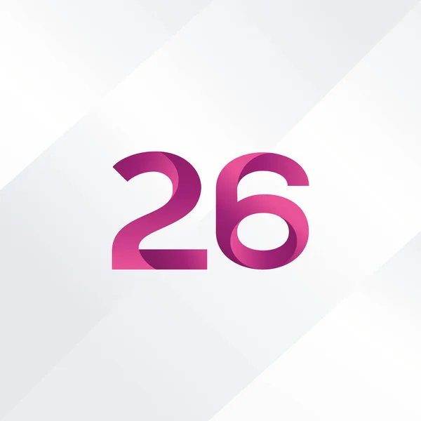 Logo Simge 26 numara — Stok Vektör