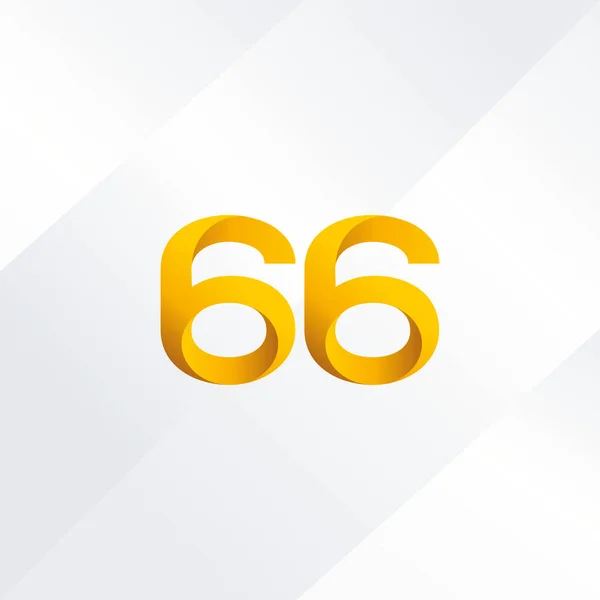 66 Logo Simge sayısı — Stok Vektör