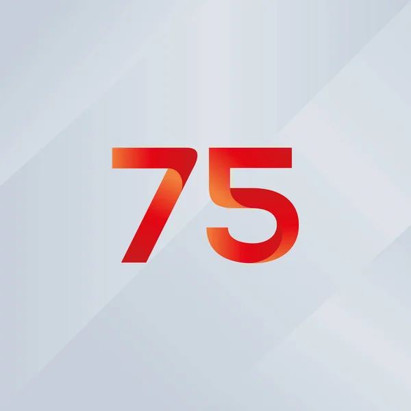 Ícone do logotipo de 75 números —  Vetores de Stock