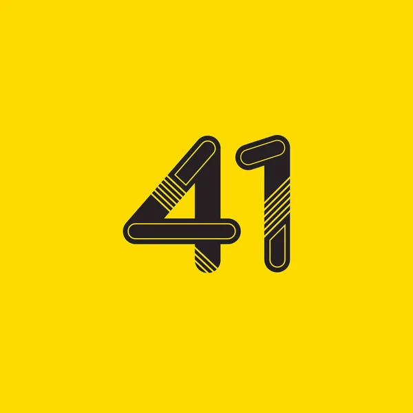 41-Zahl Logo-Symbol — Stockvektor
