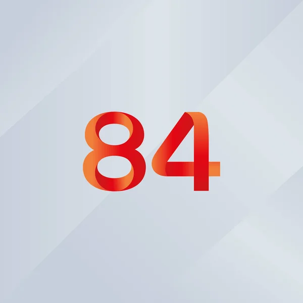84 número Logo Icon — Vector de stock