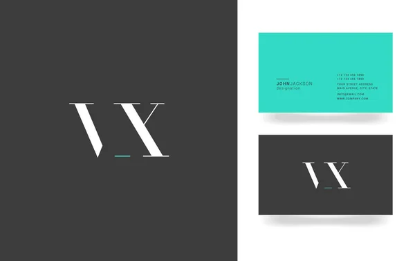 Logo lettre V & X — Image vectorielle