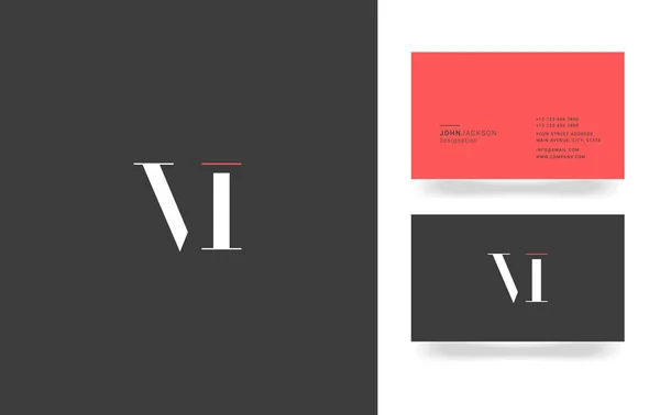 Logotipo de la carta V & I — Vector de stock
