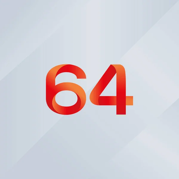 64 αριθμός εικονίδιο με το λογότυπο — Διανυσματικό Αρχείο