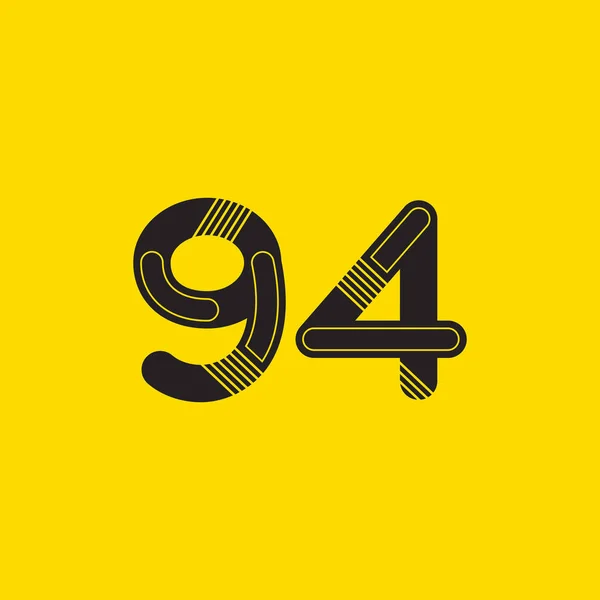 94 αριθμός εικονίδιο με το λογότυπο — Διανυσματικό Αρχείο