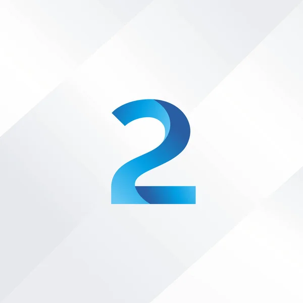 2 nummer Logo ikon — Stock vektor