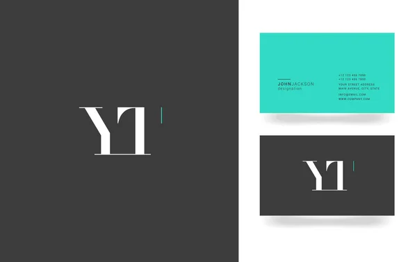 Y & T logotipo da carta — Vetor de Stock