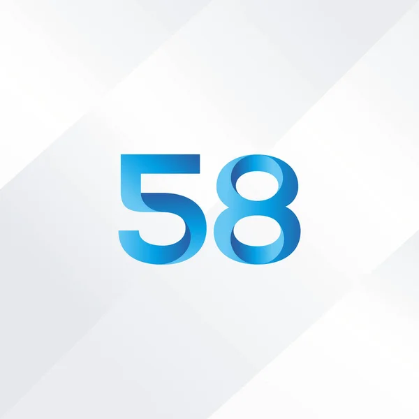58 numero Logo Icona — Vettoriale Stock