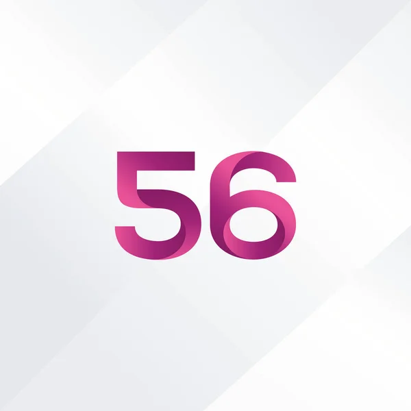 56 nummer Logo pictogram — Stockvector