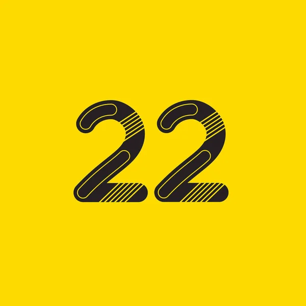 Número 22 Icono del logotipo — Archivo Imágenes Vectoriales