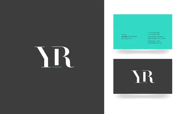 Y & R brev logotyp — Stock vektor