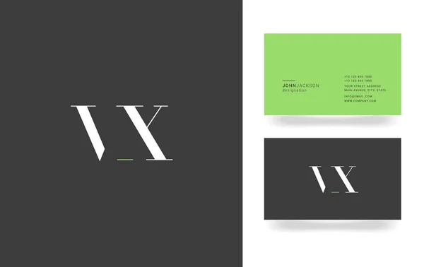 Logotipo V & X Carta — Vetor de Stock