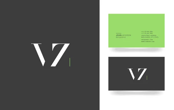 V & Z betű logó — Stock Vector