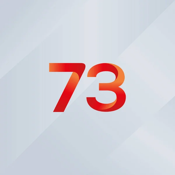 73 numero Logo Icona — Vettoriale Stock