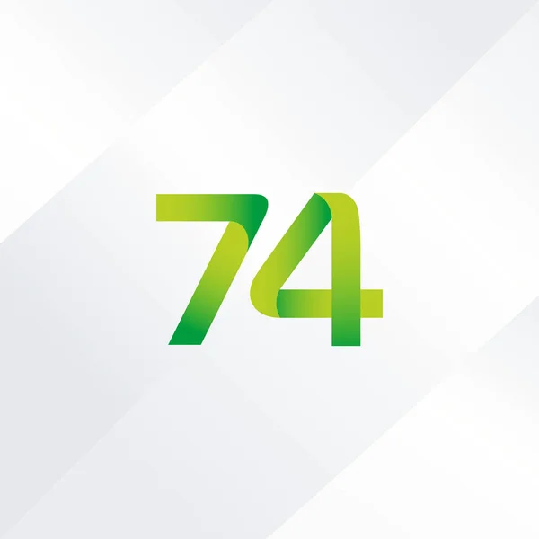 74 numero Logo Icona — Vettoriale Stock