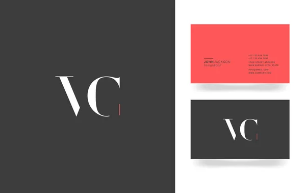 V & C logotipo da carta — Vetor de Stock