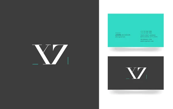 Logotipo de letra X & Z — Vector de stock