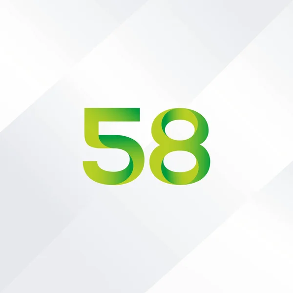 58 nummer Logo pictogram — Stockvector