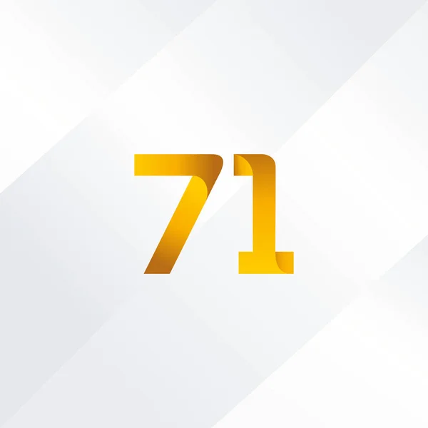 71 номер логотипа — стоковый вектор