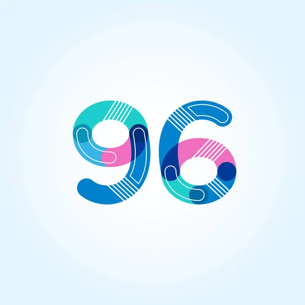 96 αριθμός εικονίδιο με το λογότυπο — Διανυσματικό Αρχείο