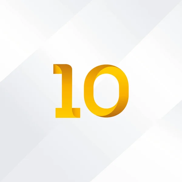 Ícone do logotipo de 10 números —  Vetores de Stock