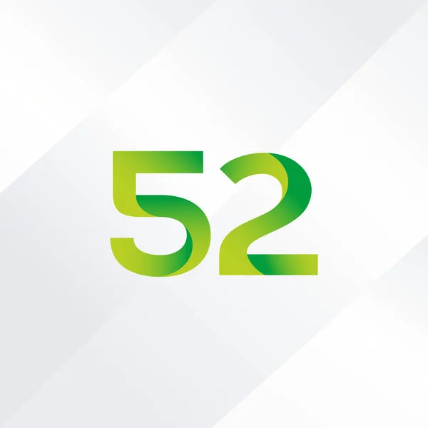 52-Zahl-Logo — Stockvektor
