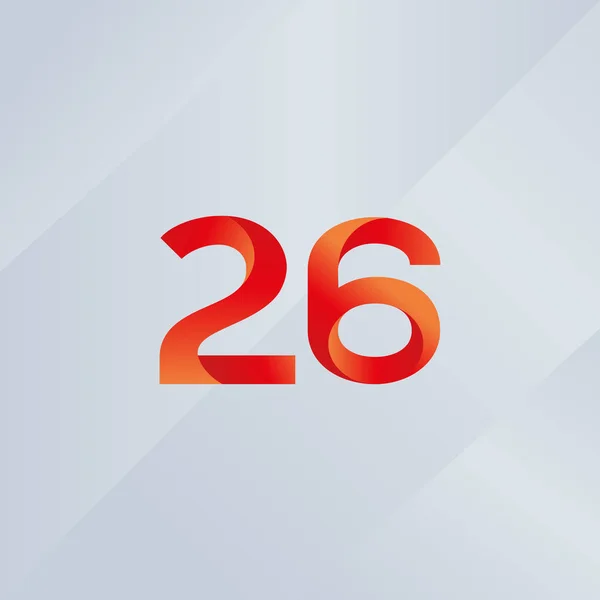 26 numer ikona Logo — Wektor stockowy